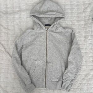 BRANDY Melville grey zip up hoodie